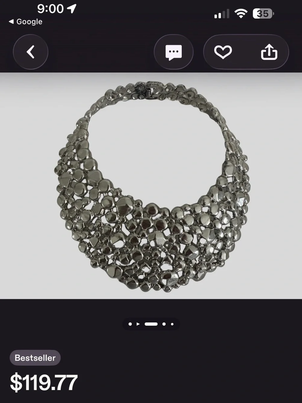 Zara Silver Crystal Collar Hair Accessory